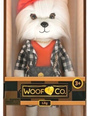 Lily Plush Dog Doll in White and Orange Outfit